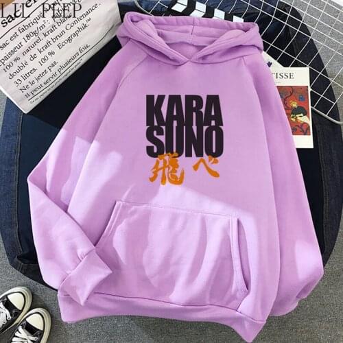 Karasuno fly haikyuu white design Printing Women/Men Hoodies Autumn Sweatshirt Pullovers Harajuku anime cartoon Streetwear
