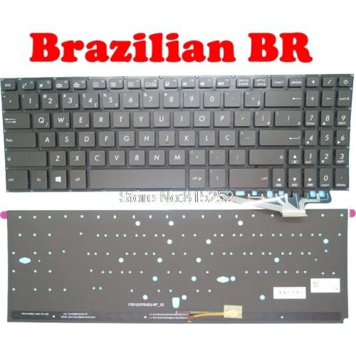 Laptop Keyboard For ASUS F570 F570DD F570UD F570ZD Without Frame Black With Backlight Brazilian BR/Japanese JP