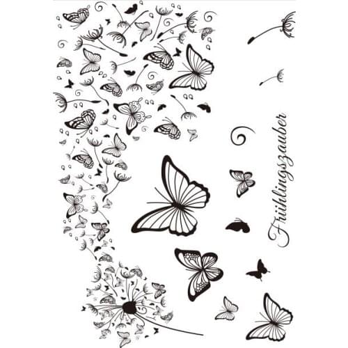 Beautiful butterflies Transparent Clear Silicone Stamp Seal DIY Scrapbooking photo Album Decorative A0679