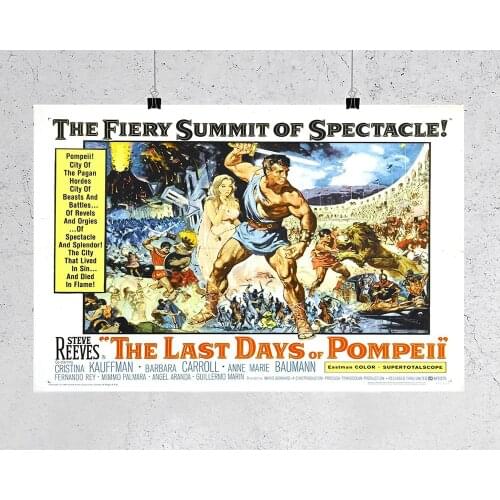 L253 THE LAST DAYS OF POMPEII Movie RARE Steve Reeves Silk Fabric Poster Art Decor Indoor Painting Gift