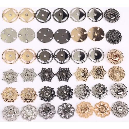 Metal Snap Buttons Fasteners Clasps Closures for Craft Purses Bags Clothes Leather Clutches Backpacks Sewing Accessory 20pcs