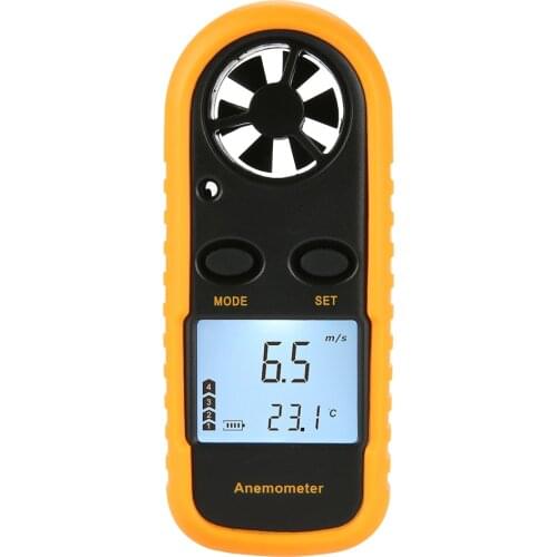 Mini LCD Digital Anemometer Wind Speed Air Velocity Temperature Measuring with Backlight