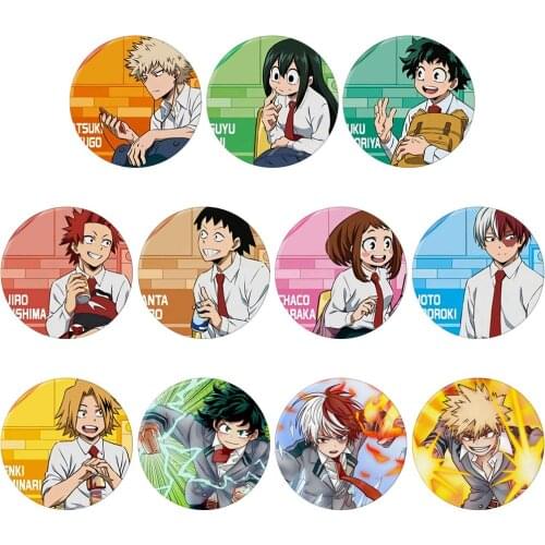 My Hero !!Academia Anime Peripheral Cartoon ! Round Character Avatar Badge Accessories Gift