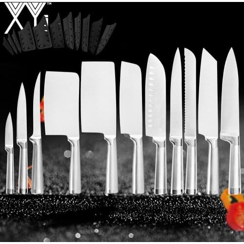 XYj Kitchen Knife Set Stainless Steel Chef Boning Butcher Knives Premium Cutlery Knives Set with Knife Sheath Blade Protector