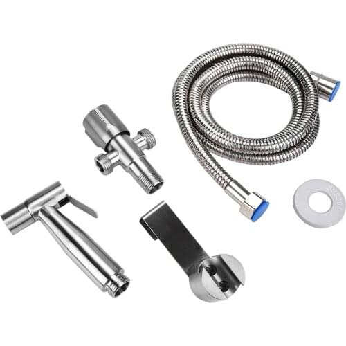 Multifunciona 304 Stainless Steel Handheld Bidet Spray Shower Head Bathroom Toilet Adapter Hose Kit Fruits Bidets Watering Plant