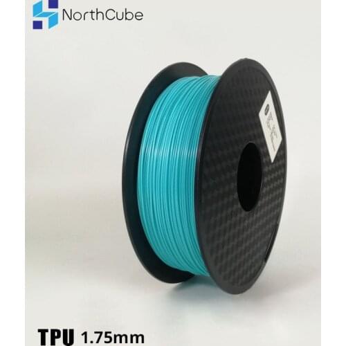 3D Printing Filament TPU Flexible Filament TPU Flex Plastic for 3D Printer 1.75mm 0.8KG 3D Printing Materials Sky Blue