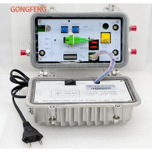 New AGC Optical Receiver Two Output Cable TV Digital Analog Signal Ultra-Low Receiving CATV Optical Transmission Equipment