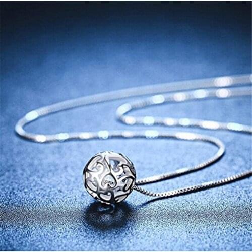 Transfer Beads Necklace Pendants Fashion New Elegant Casual Ball Hollow Pendant Necklaces Vintage Jewelry