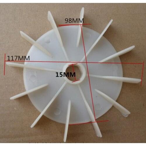 Single-phase motor plastic fan blade Air pump fan 15mm D-type hole hole Cooling 98mm 117mm
