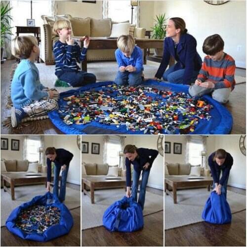 Portable Kids Child Convenience Toys Storage Organizer Foldable Case For Family Picnic Car Tidy Play Mats 150cm