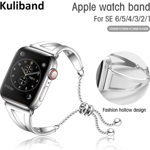 Strap for Apple watch 6/SE/5/4/3/2/1 38mm 40mm Stainless Steel Metal Bracelet Correa for iWatch Series 6/SE/5/4/3/2/1 42MM 44MM