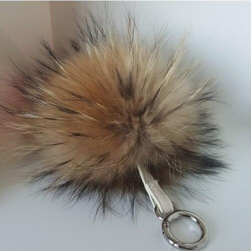 1 piece luxury pom Pom Fur balls pompom fluffy cute keychains for backpacks crafts key chain handbag keyring charms bulk