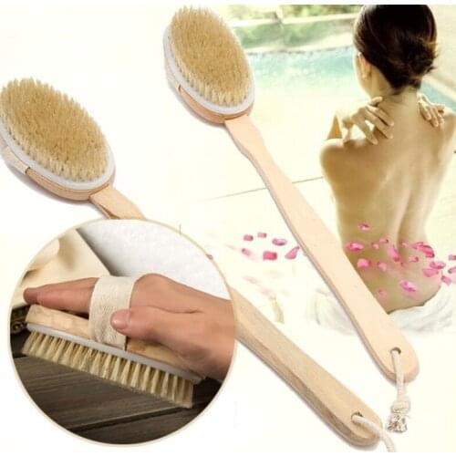 150pcs Wooden Bath Brushes With Handle Bristles Brush Long Handle Separable Massage Cleaning Tools SN966