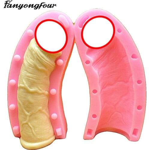 Large Penis Cake Mold Silicone Mold Chocolate Gypsum Candle Soap Candy Mold Kitchen Baking Free Shipping