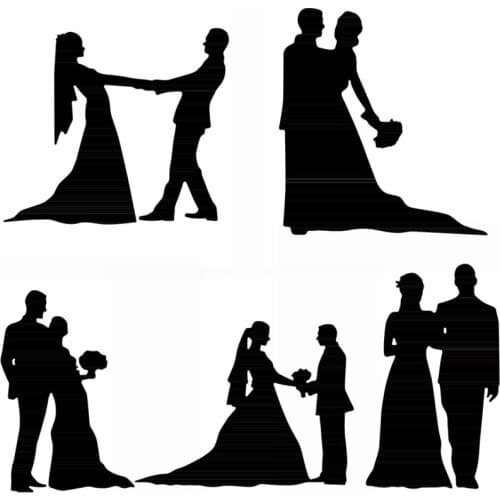 Sweet Newlyweds Couples Hand in Hand Blossom Cutting Dies Stencil for DIY Craft Scrapbooking Making Template 2021 New Design