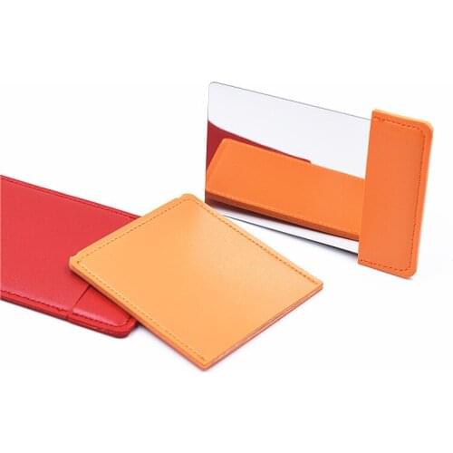 Ultra-thin Makeup Mirror Vanity Mirror Cosmetic 7 Colors Make Up Pocket Rectangle Foldable Compact Makeup Folding Mirrors