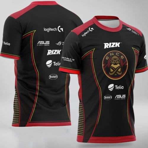 ENCE Uniform Jersey Fan Game T-shirt CSGO E-sports Team Custom ID Men and Women T-shirt Custom Name T-shirt Sleeve Style New