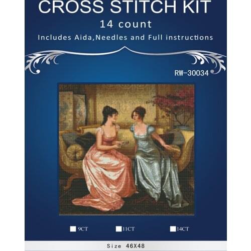 Girl good friends , Counted Cross Stitch 14CT Cross Stitch Sets Wholesale cartoon Cross-stitch Kits Embroidery Needlework
