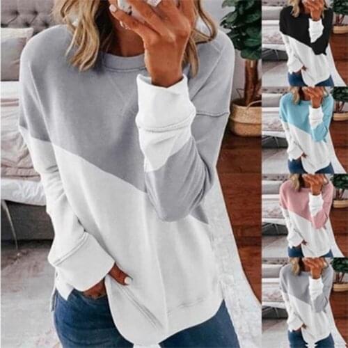 YYCZF Patchwork T-shirt Women Long Sleeve Tops Tee 2021 Spring Autumn Women Clothes Female O-neck Tee harajuku mujer camisetas