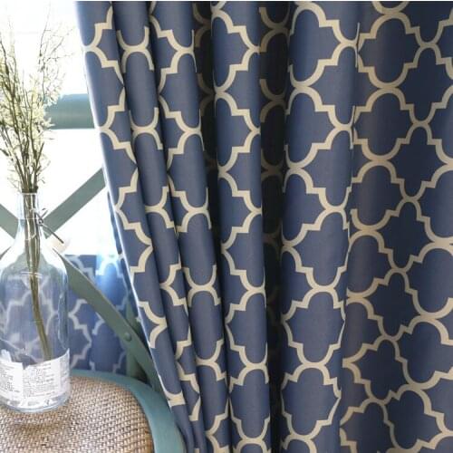 Curtains for Living Dining Room Bedroom Printing Processing American Pastoral Country Simple and Fresh Curtains