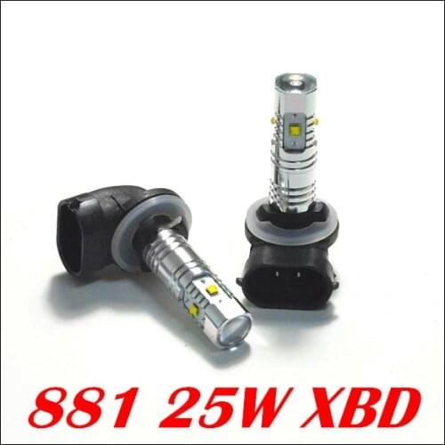 10 pieces / lot 881 880 led h1 h3 h11 25w Cree Chip LED SMD Fog Light