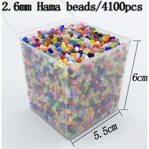 4100pcs/Box 2.6mm Hama Beads Easy to Store For Kids Perlen Perler Iron Beads Fuse Handmade Gift Children Toy