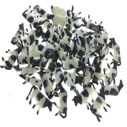 5sets/Lot HO Scale N Scale Painted Black White And Color Farm Animals Cow For Architecture Model Building