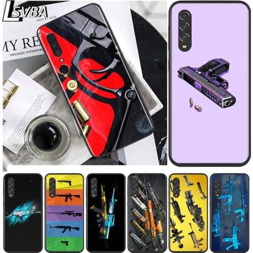 AK shooting so cool gun for Samsung Galaxy A90 A80 A70 A60 A50 M60 M40 A20E A2Core A10S A10E Silicon Soft Black Phone Case
