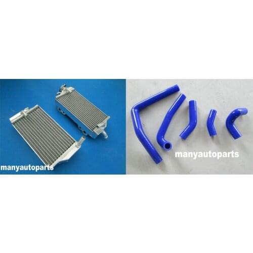 Aluminum Radiator& blue Hose for HONDA CR250R CR 250 2005-2007 2006 05 06 07