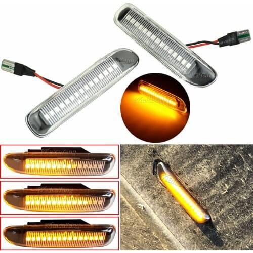 Car LED Dynamic Turn Signal Side Marker Light Repeater Lamp 63138370719 63138370720 For BMW 3-Series E46 1999 2000 2001