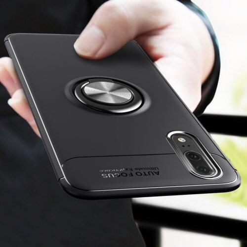 KOLPLER Cover For Huawei P20 Pro Case 360 Protection Soft Silicone Car Holder Magnetic Phone Cases For Huawei P20 P 20 Pro Capa