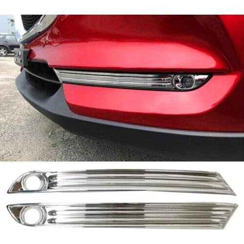 ABS Chrome Front Fog Light Lamp Cover Trim Fit Mazda Ne5 CX-5 2017 2018 Grand Touring