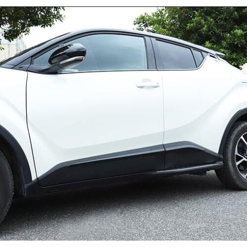 For Toyota CHR C-HR 2016 2017 2018 2019 ABS Carbon Fiber Car Side Door Body Cover Moulding Trim Strip Car Exterior Accessories