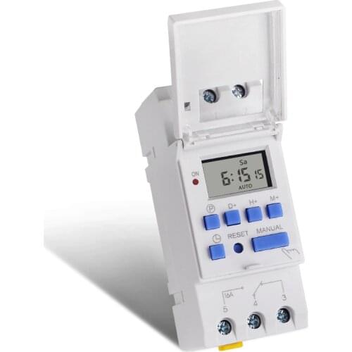 SINOTIMER Electronic Timer, TM615-2 Timer Switch 7 Days 24 Hours Programmable LCD Time Relay-220V