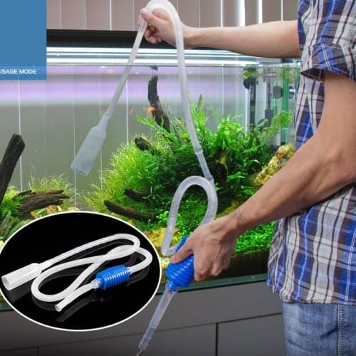Hot Sale 1.6m Siphon Gravel Suction Pipe Filter Aquarium Fish Tank Vacuum Water Change Exchange Cleaner Siphon Simple Practical