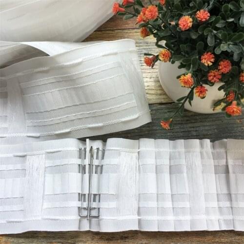 Finished white multi-function curtain accessories tape hook tape rod tape pull pleated tape DIY curtain CP137#4