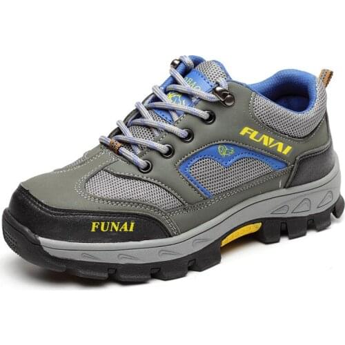 Summer Breathable Soft Bottom Steel Work Safety Shoes Tendon Bottom Anti-skid Shoes Men Boots Outdoor Trekking Fishing Sneakers