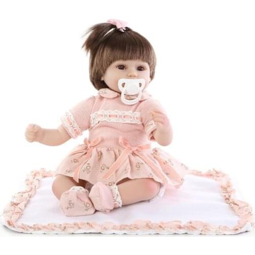 43cm Reborn Baby Boys Girls Dolls Vinyl Silicone Soft Babies Kids Toddler Newborn Toy Princess Children Birthday Gift