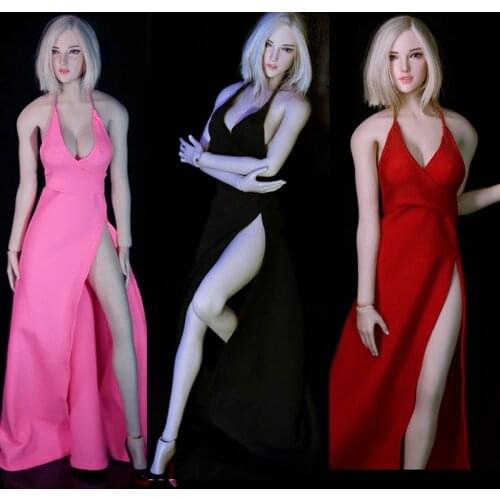 1/6 Scale Female Costume Figure Model Dress Red Carpet Evening Dress For 12 inch Action figure Body Doll Accessories
