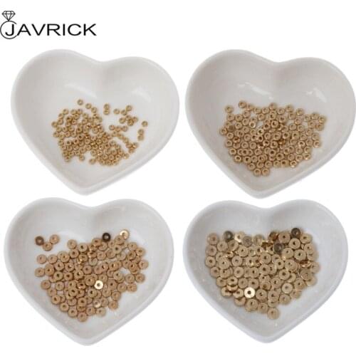 100Pcs Metal Smooth Flat Spacer Disc Heishi Rondelle Beads Diy Jewelry Findings