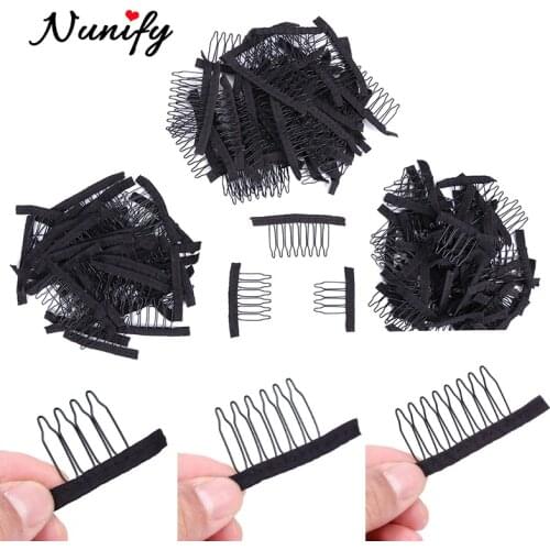Nunify 24Pcs Hair Extension Snap Clips For Clip In Human Hair Extensions Wig Comb Clips For Hair Extensions Stainless Steel