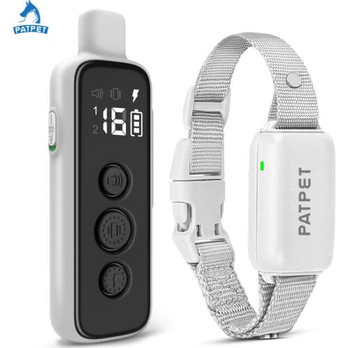 Patpet Training Collar Dog Shock Collar Electric Anti Bark Strap for Small Large 2 Dogs Canine Equipment Supplies Accessories