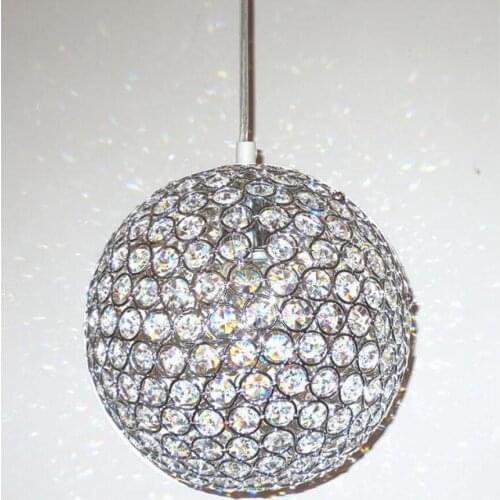 Simple fashion Pendant Lights Diameter 15CM led lamps E27 round ball crystal Pendant lamps led lustre lighting Pendant lamp