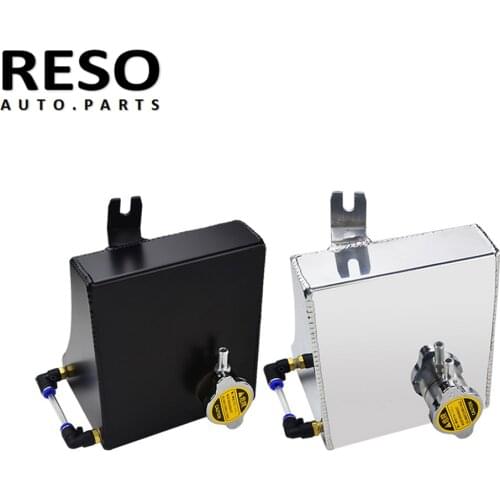 Coolant Overflow Tank Can Reservoir Kit For 89-94 Nissan 240SX S13 SR20DET KA24DE KA24E KA24 Black Silver