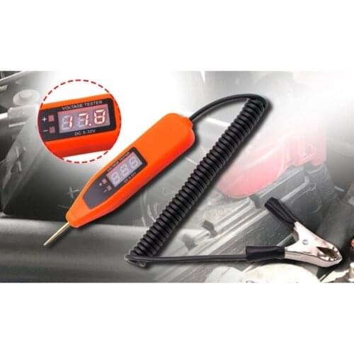 LED Car Test Pen Spring Wire Vehicle Circuits Voltage-Tester Probe Digital LCD N0PD