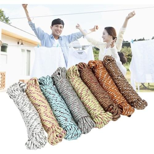 New Design 10m Nylon Laundry Hanging Rope Free of Punch Household Anti Slip Clothesline for Home Storage Clothes Drying Hanging