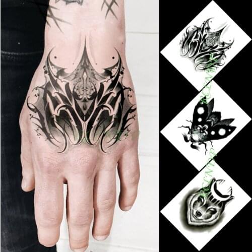 Waterproof Temporary Tattoo Sticker Insect Fox Combination Tattoo Stickers In Hand Flash Tattoo Fake Tattoo for Men Women Girl