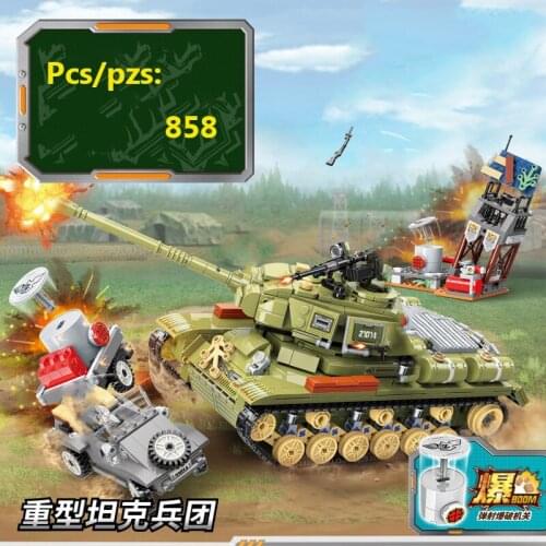 Military Series Heavy tank mini off-road vehicle SWAT soldier DIY Scene accessories Building Blocks Bricks Toys Gifts