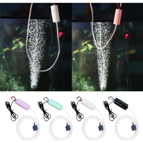 Aquarium Air Pump Quiet Air Pump Mini USB Bubbler for Salt and Fresh Water Fish Tank Fountain Pond Oxygen Pump