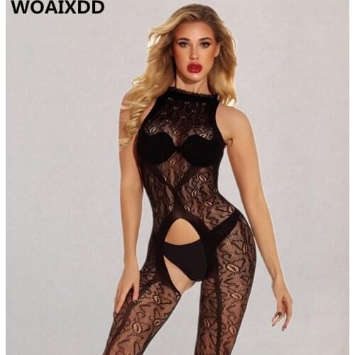 XXXL Sey Fishnet Bodystocking Women Sexy Nightwear Hollow Out Sheer Mesh Babydoll Exotic Bodystockings Lenceria Mujer Bodysuits